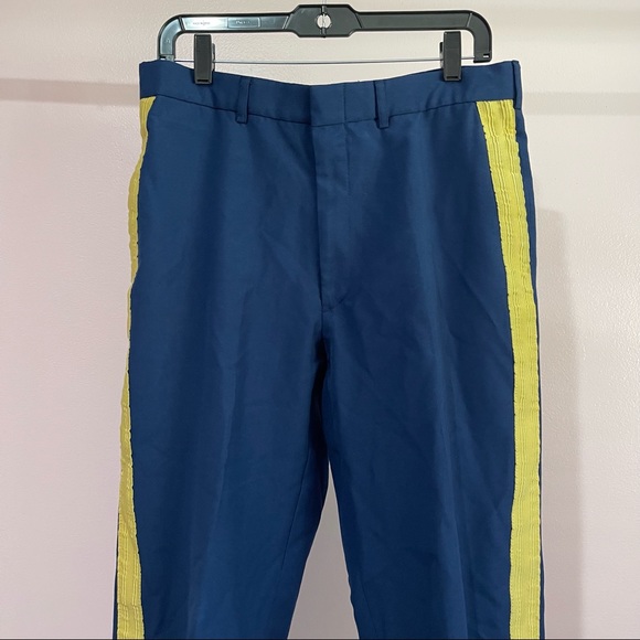 Other - Vintage Military Dress Slacks Blue Yellow Pants size 34s